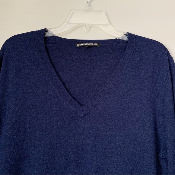 Drykorn for Beautiful People Men Blue Wool Sweater - Picture 3 of 6